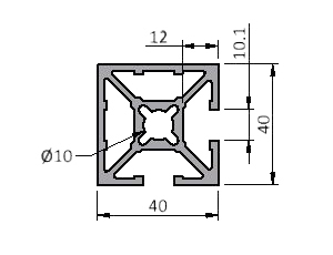 40x40轮廓两侧关闭