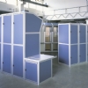 Storage lockers constructed out of aluminum extrusion